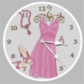 Clock Creations 18 in. Night on the Town Pink Round Clock CL1097689